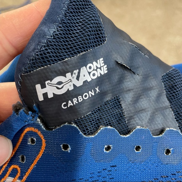 Hoka One One Carbon X Men’s Sneakers Size 10 Color: IMPERIAL BLUE / WHITE - Picture 7 of 15